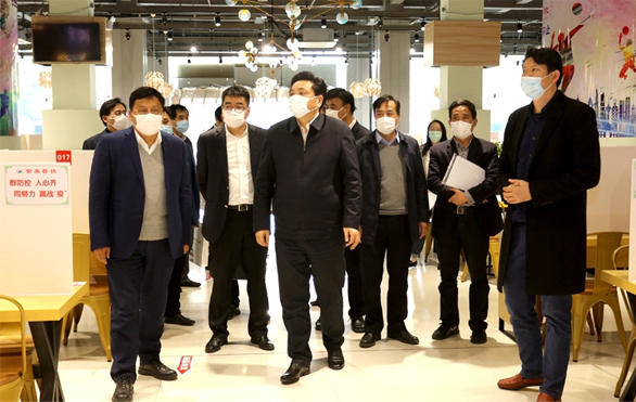 常州市委常委韩九云一行来常奥餐厅调研疫情防控工作